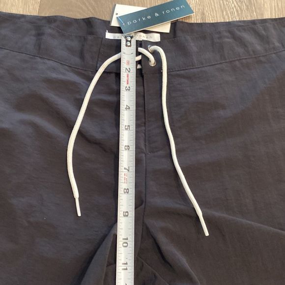 Parke & Ronen 8” Black Lined Nylon Swim Board Shorts Size 36 - Picture 11 of 13